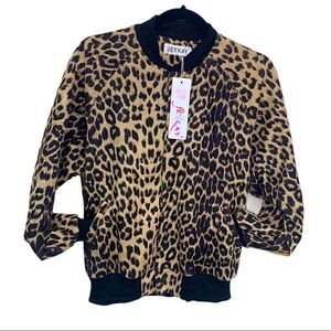 Jeykay cheetah bomber jacket. SO SOFT! small NWT